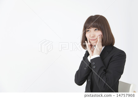 做面孔按摩的女商人圖像 做面孔按摩的女商人圖像 14757908