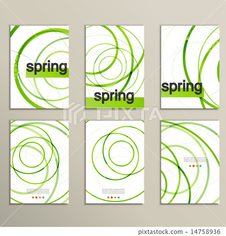 Six vector pattern with abstract circle brochures Six vector pattern with abstract circle brochures 14758936
