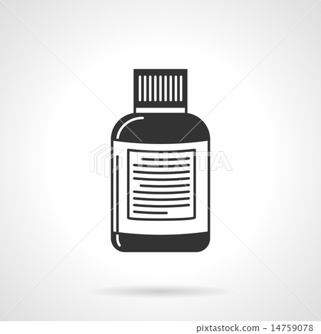 Black vector icon for fat-burners 14759078