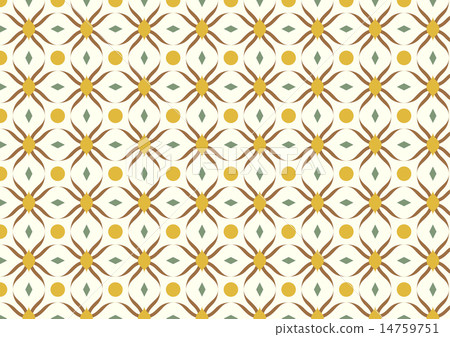 Brown Modern Flower and Rhomboid Circle Pattern Brown Modern Flower and Rhomboid Circle Pattern 14759751