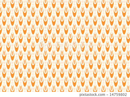 Orange Abstract Boomerang and Circle Pattern 14759802