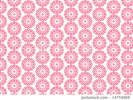 Pink Retro and Modern Flower Pattern 14759809