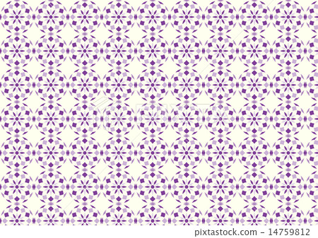 Purple Abstract Flower Ball and Rhomboid Pattern 14759812
