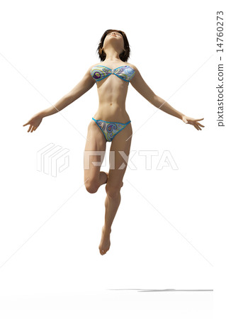 身體泳衣女性收緊和收緊 14760273