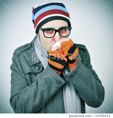 man with a cold 14760431