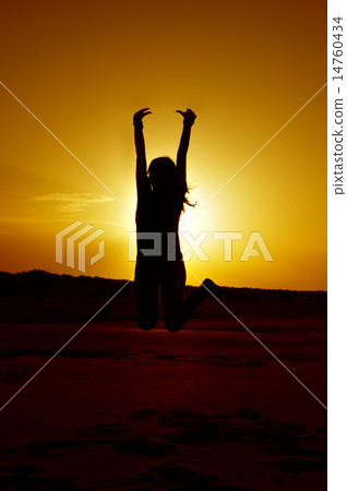 young woman jumping 14760434