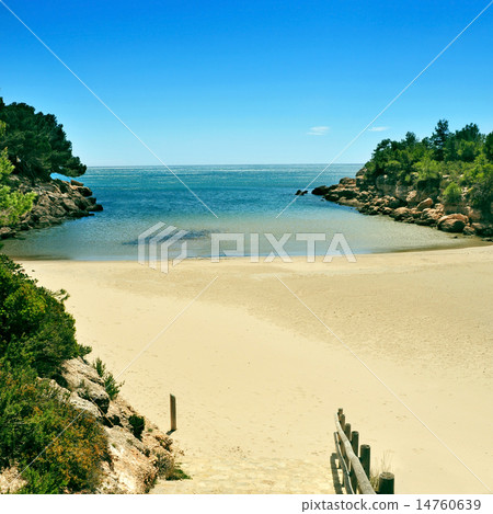 Cala Calafato beach in Ametlla de Mar, Spain Cala Calafato beach in Ametlla de Mar, Spain 14760639