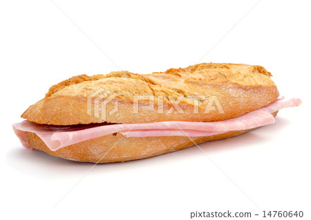 spanish bocadillo de jamon de york, a ham sandwich 14760640