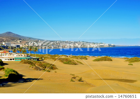 Playa del Ingles in Maspalomas, Gran Canaria, Spain 14760651