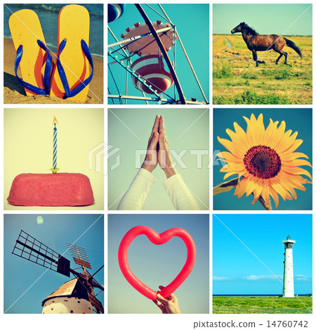 collage of snapshots with a retro effect shot by myself collage of snapshots with a retro effect shot by myself 14760742