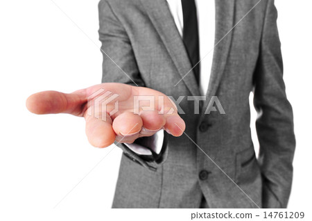 man in suit with his hand open man in suit with his hand open 14761209