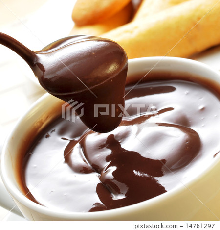 xocolata i melindros, hot chocolate with typical pastries of Cat 14761297