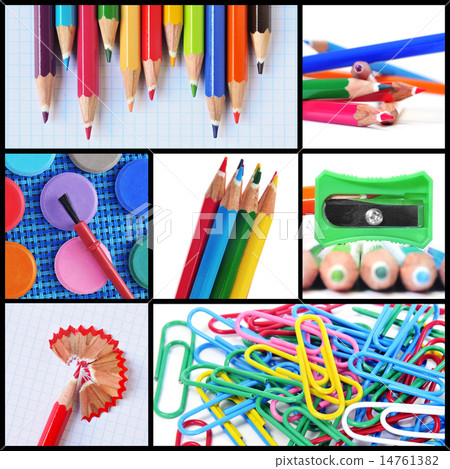 school supplies collage 14761382