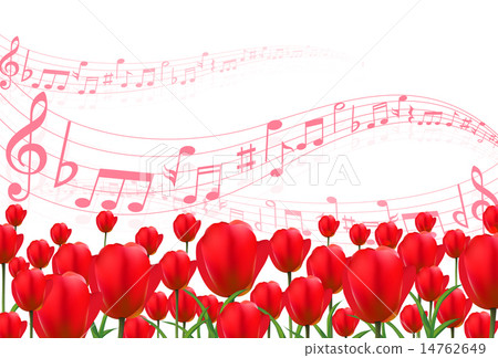 Tulip notes background - Stock Illustration [14762649] - PIXTA
