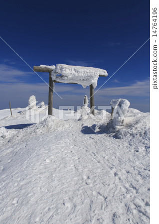 Stock Photo: blanket of snow, the god of wealth, torii