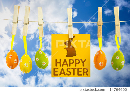 Composite image of happy easter graphic 14764600