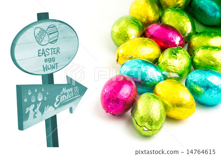 Composite image of easter egg hunt sign Composite image of easter egg hunt sign 14764615