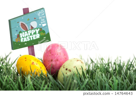 Composite image of easter egg hunt sign 14764643