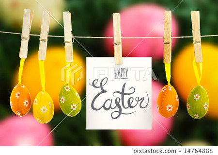 Composite image of happy easter graphic 14764888