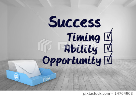 Composite image of blue inbox 14764908