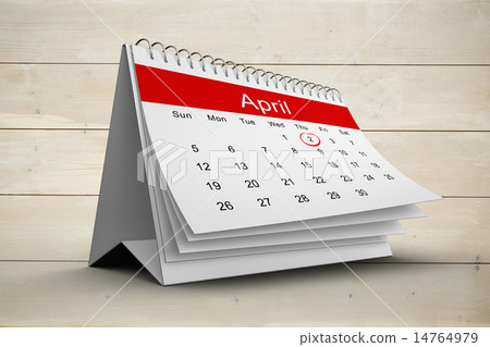Composite image of april calendar 14764979