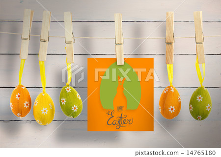 Composite image of happy easter graphic 14765180