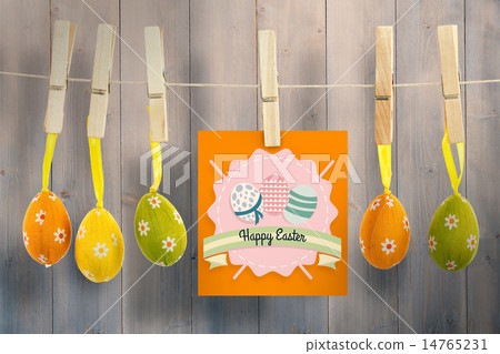Composite image of happy easter graphic 14765231