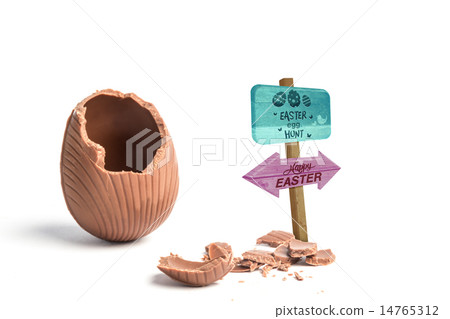 Composite image of easter egg hunt sign Composite image of easter egg hunt sign 14765312