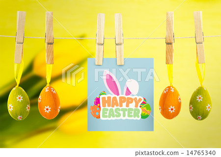 Composite image of happy easter graphic 14765340