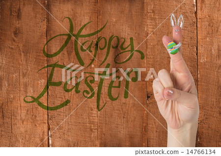 Composite image of fingers as easter bunny Composite image of fingers as easter bunny 14766134