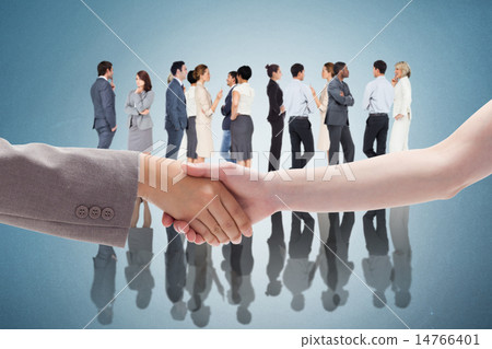 Composite image of handshake between two women Composite image of handshake between two women 14766401