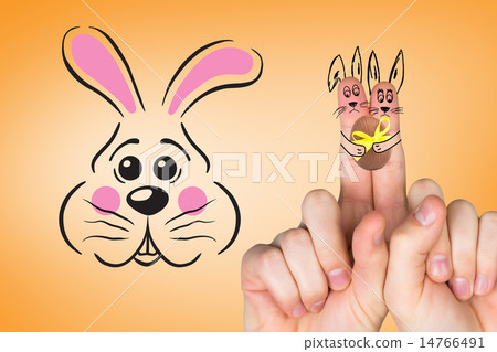 Composite image of fingers as easter bunny Composite image of fingers as easter bunny 14766491
