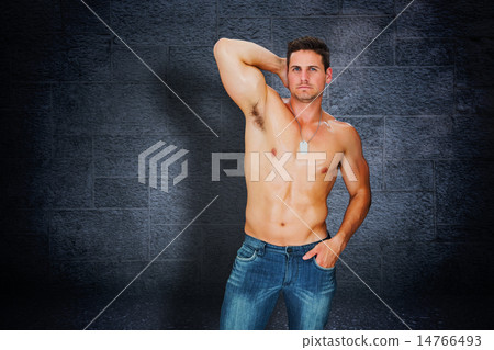 Composite image of attractive bodybuilder Composite image of attractive bodybuilder 14766493