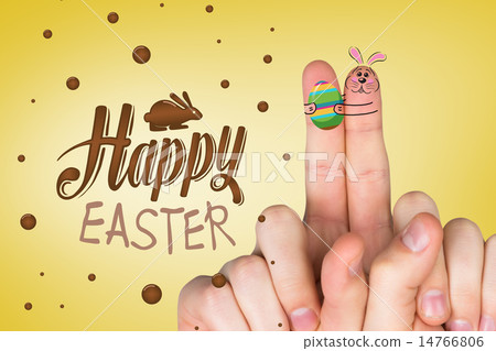 Composite image of fingers as easter bunny Composite image of fingers as easter bunny 14766806