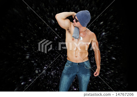 Composite image of attractive bodybuilder 14767206