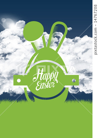 Composite image of happy easter graphic 14767208