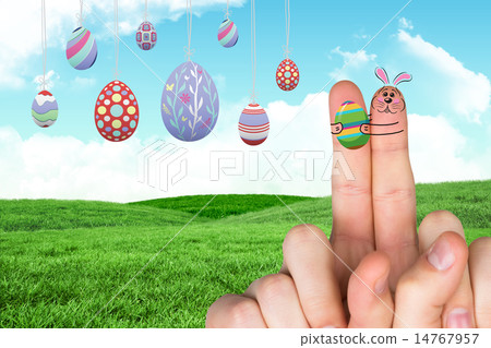 Composite image of fingers as easter bunny 14767957