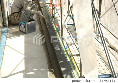 公寓住房建築工地陽台圖像繪畫 14768413