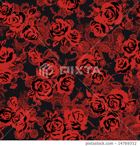 Rose and lace knitting 14769352