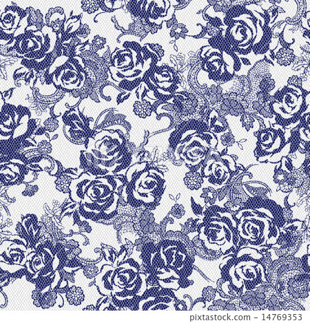 Rose and lace knitting 14769353