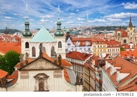 Prague spires from above Prague spires from above 14769618
