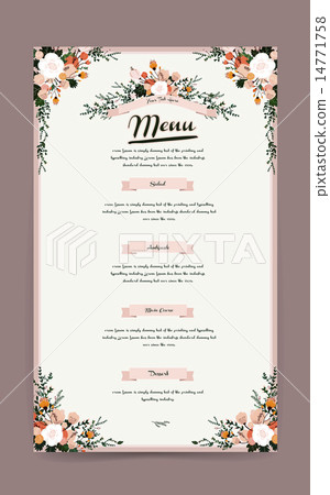 carte, menu, flora - Stock Illustration [14771758] - PIXTA