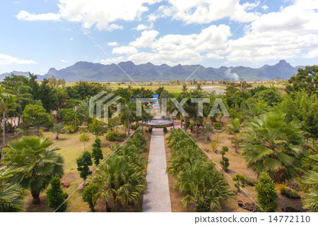 Garden with fountain 14772110