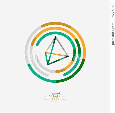 Pyramid shape line design 14773940