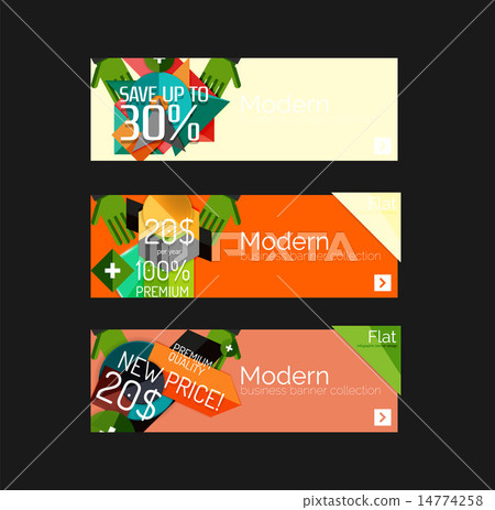 Set of banners with stickers, labels and elements for sale 14774258