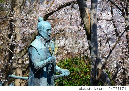 Hamamatsu Castle Park Tokugawa Ieyasu statue's spring 14775174