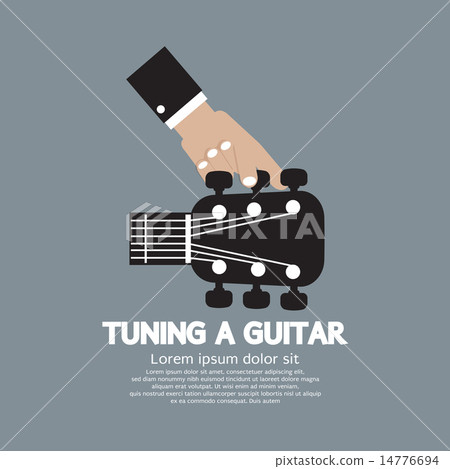 Hand Tuning a Guitar 14776694