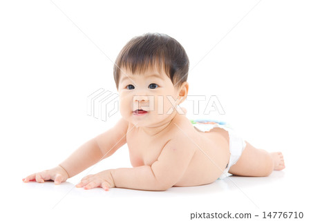 Asian baby with curious look Asian baby with curious look 14776710