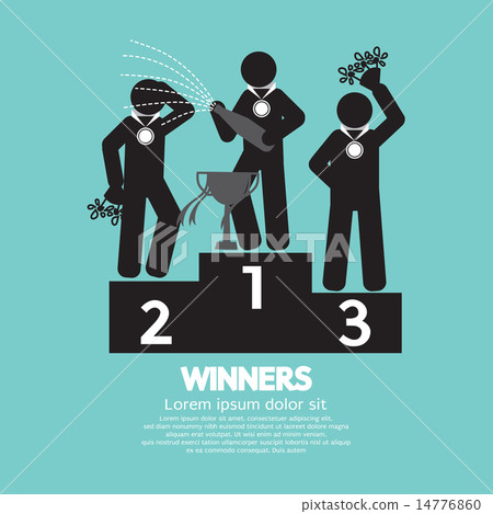Winners Celebrates On Podium Graphic Symbol Winners Celebrates On Podium Graphic Symbol 14776860