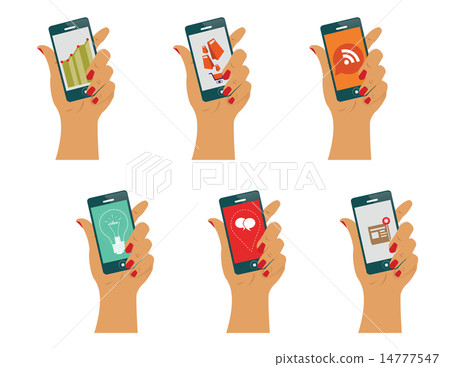 flat design vector illustration concept for mobile - Stock Illustration ...